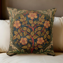Almofada William * Morris Floral Tree Rosa Wreath
