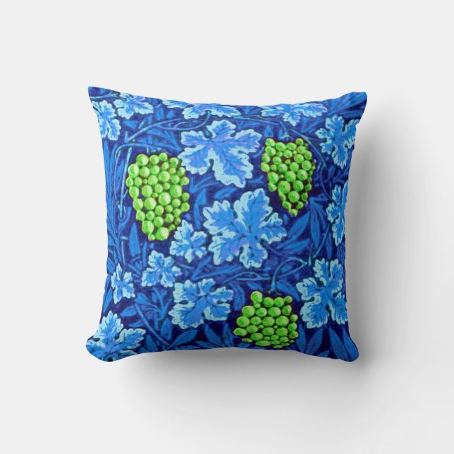 Almofada William Morris Grapevine, Cobalt Blue (Frente)