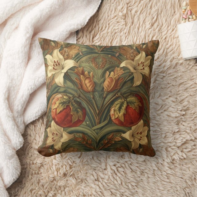 Almofada William Morris Lily and Pomegranate Floral pattern (Cobertor)