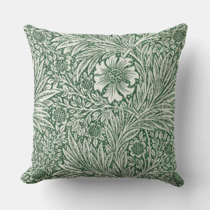 Almofada william morris marigold flor verde floral