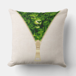 Almofada William Morris Ocultou Tigre Na Floresta Verde