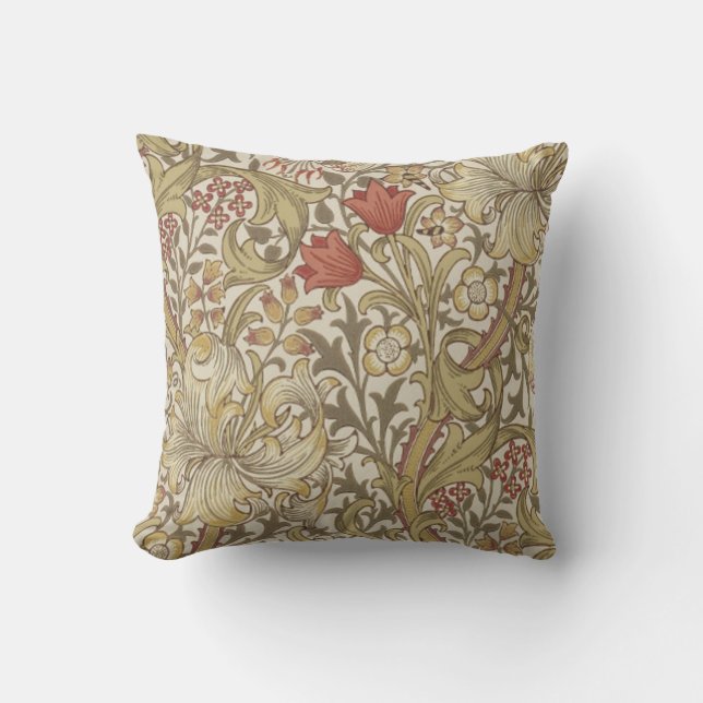 Almofada William Morris Ouro Lily (Frente)