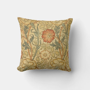 Almofada William Morris Pink Rose Flower Wallpaper Padrão
