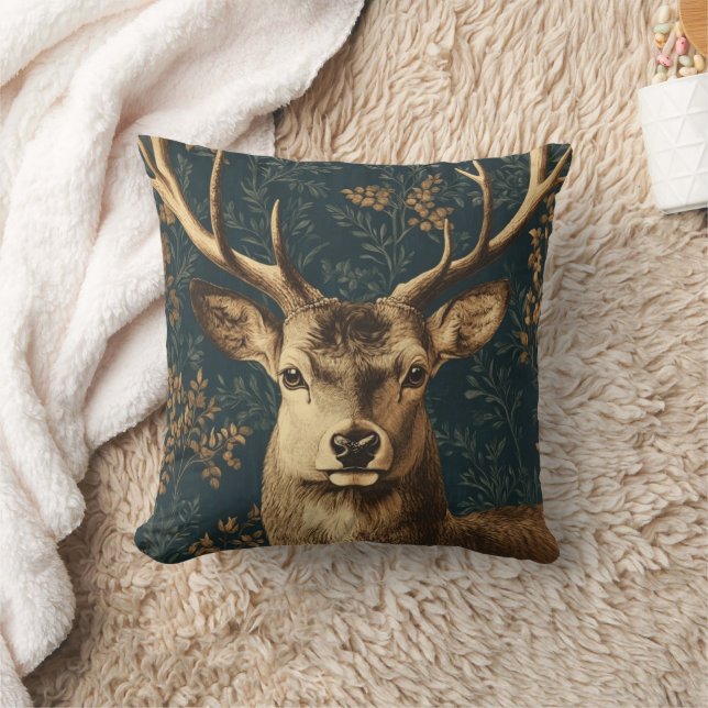 Almofada William Morris Style Vintage Deer (Cobertor)