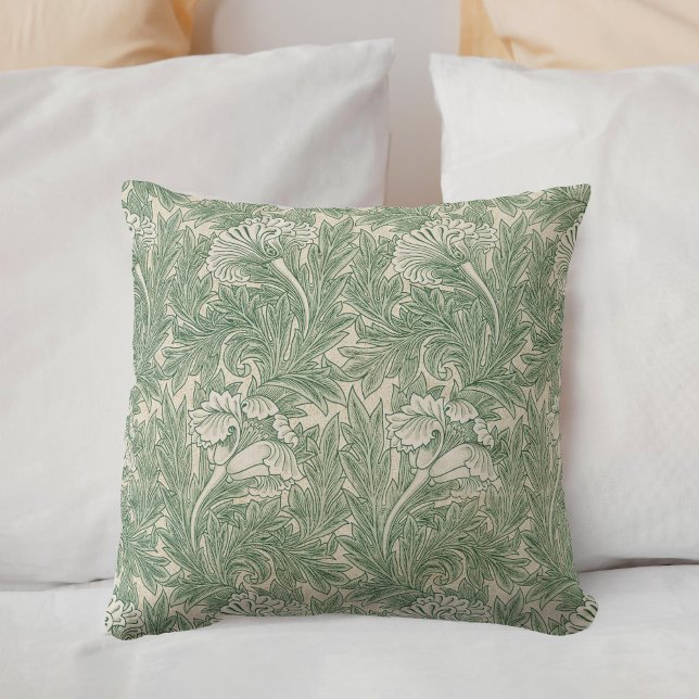 Almofada William Morris Tulip Pattern Sage Green (Criador carregado)
