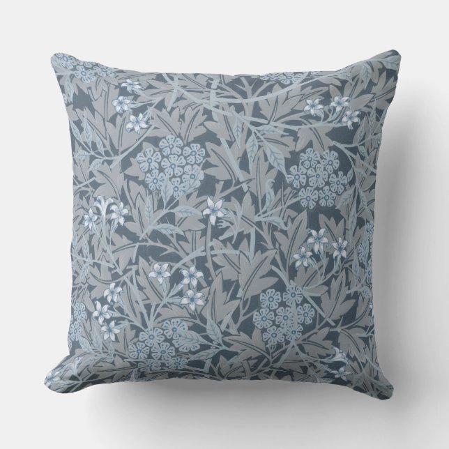 Almofada William Morris Vintage Floral Blue Jasmine (Frente)