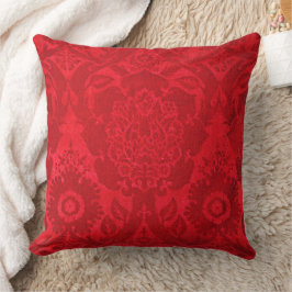 Almofada William Morris Vintage Red Stamped Velvet