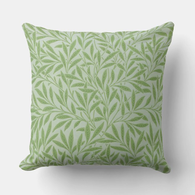 Almofada William Morris Willow Flower Classic Green (Frente)