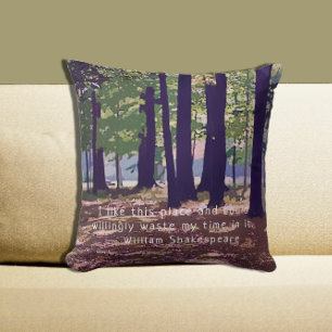 Almofada William Shakespeare Colorful Serene Forest