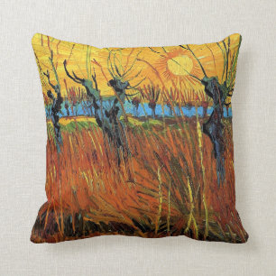 Almofada Willows no Sunset por Vincent van Gogh.