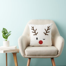 Almofada Winking Reindeer Buffalo Xadrez Natal