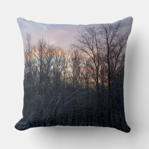 Almofada Winter Sunrise I Pastel Nature Landscape