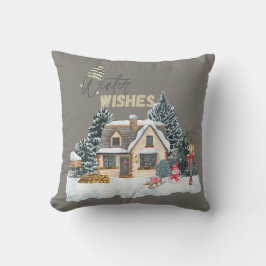 Almofada Winter Wishes Christmas Gift For Home Decor Pillow