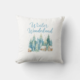 Almofada Winter Wonderland Snowy Village 