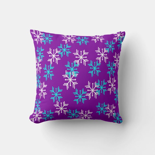 Almofada Wintry Snowflakes (Frente)