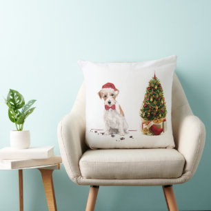 Almofada Wire Haired Jack Russell Engraçado Cachorro de Nat