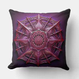 Almofada Wireframe Cor-de-rosa Mandelbrot