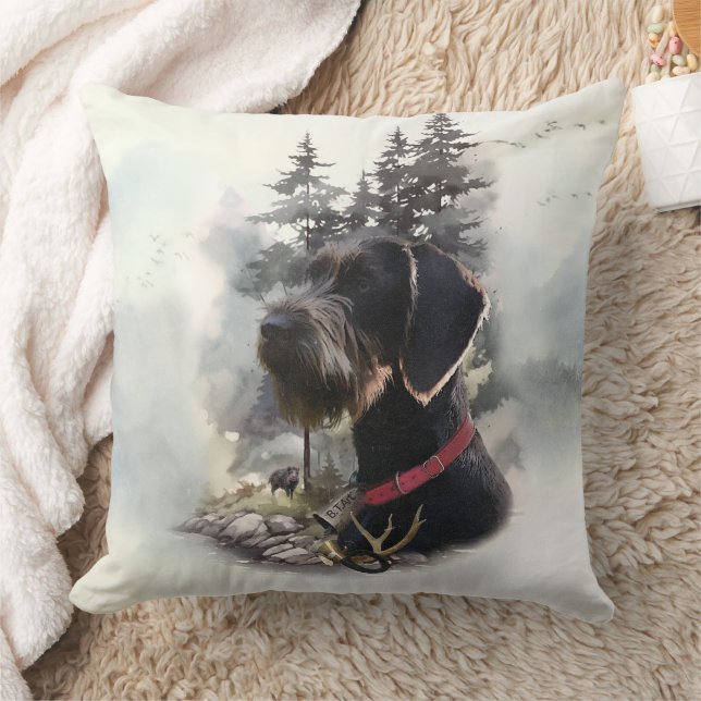 Almofada Wirehaired Pointer Alemão, GWP (Cobertor)