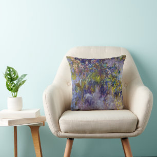 Almofada Wisteria (metade esquerda) por Claude Monet