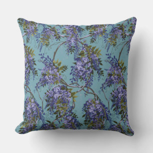 Almofada Wisteria Vine Floral Travesseiro decorativo