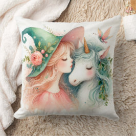 Almofada Witn Unicorn Magic Fantasy Art Boho Home Decor