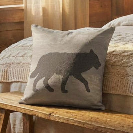 Almofada Wolf Silhouette Reversible Throw Pillow