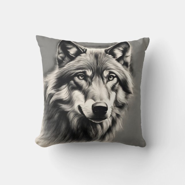 Almofada Wolf Sketch (Frente)