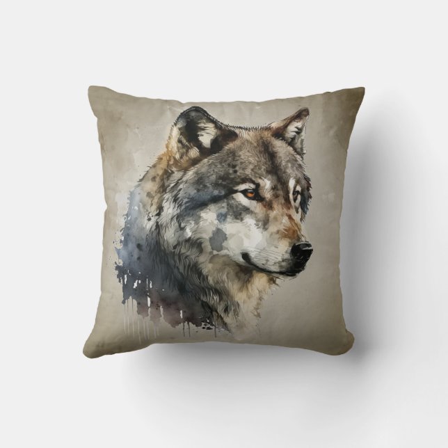 Almofada Wolf Wolves Animal Nature (Verso)