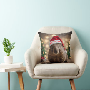 Almofada "Wombat Wonderland: A Cozy Christmas Eve"