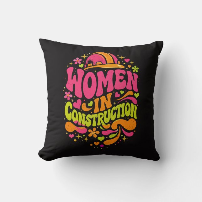 Almofada Women In Construction Retro Empowerment (Frente)