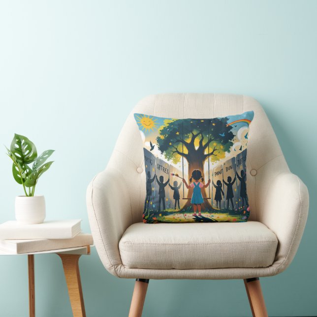 Almofada women llegging covered kids dreams (Cadeira)