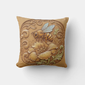 Almofada Wood carving effect Throw Cushion