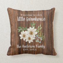 Wood Daisy Family Name Est.Wedding Farmhouse 