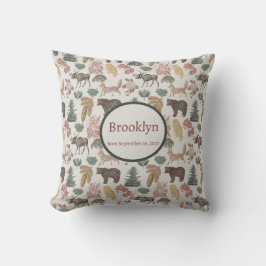 Almofada Woodland Animal Baby Travesseiro-Rustic Nursery De