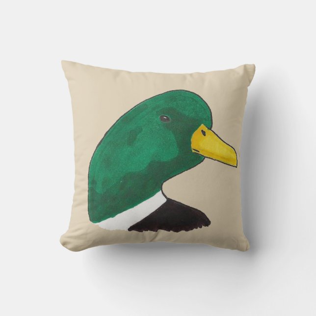 Almofada Woodland Bird Mallard Duck (Frente)