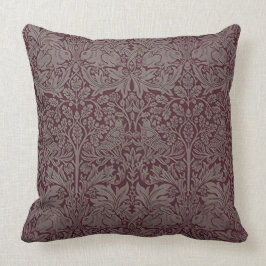 Almofada Woodland Foliage Red Rabbit William Morris Pattern