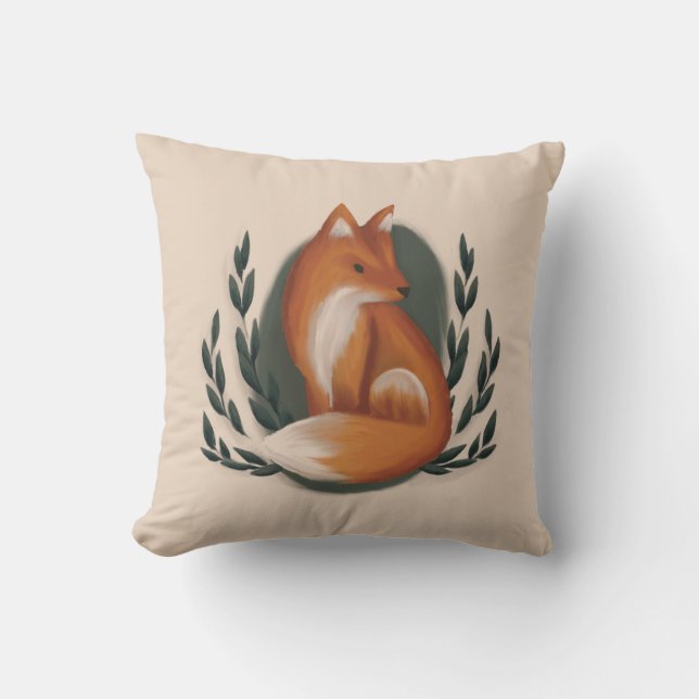 Almofada Woodland Fox Nursery Animal (Frente)