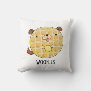 Almofada Woofles Funny Doggy Waffle Pun