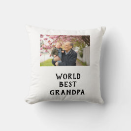 Almofada World best Grandpa photo name father's day grandpa