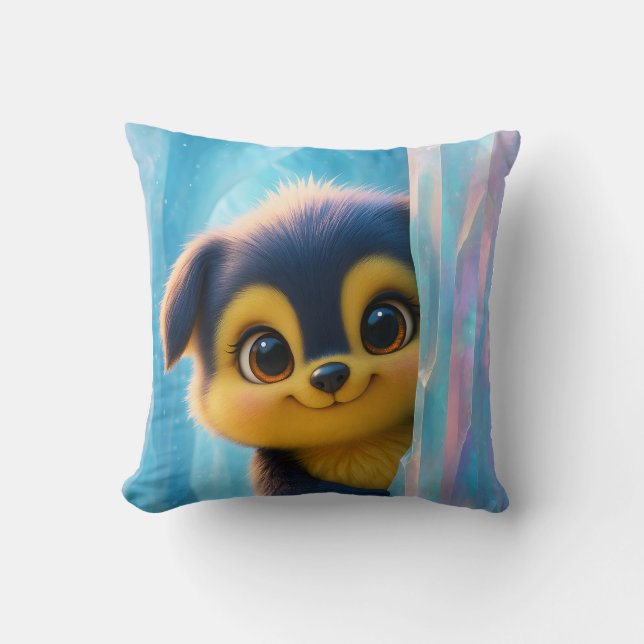Almofada Wuffoo Molli Cachorro Fofo Kawaii Caverna de Gelo (Frente)