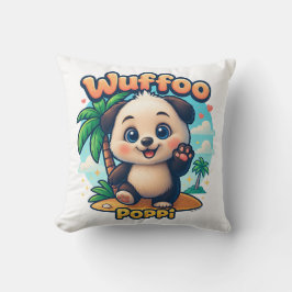 Almofada Wuffoo Poppi Cachorro Fofo Kawaii Ilha Tropical 