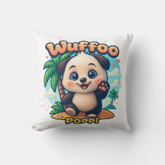 Almofada Wuffoo Poppi Cachorro Fofo Kawaii Ilha Tropical 
