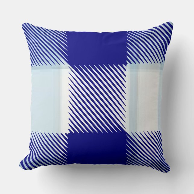 Almofada Xadrez azul (Frente)