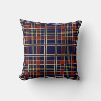Almofada Xadrez Azul de Tartan e Vermelho