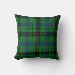Almofada Xadrez Azul Verificação Verde Davidson Tartan