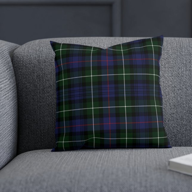 Almofada Xadrez Clan MacKenzie Purple Green Tartan Rustic (Rustic Plaid Elegant MacKenzie Tartan Throw Pillow)