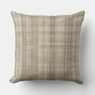 Almofada Xadrez de fazendeiros Beige Tan Neutros