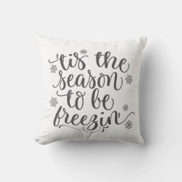 Almofada Xadrez de Natal Esta é a estação de ser Freezin