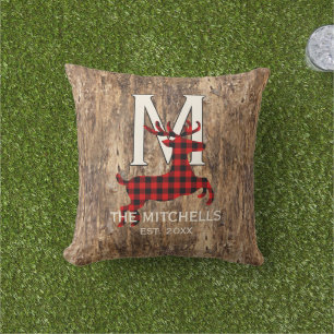 Almofada Xadrez de Plaid de Lumberjack de Búfalo Personaliz