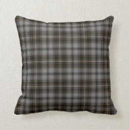 Almofada Xadrez de Tartan cinzenta preta de Brown